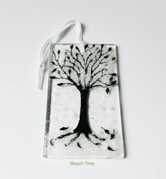 Silhouette Snowy Tree Hanging Decoration (Various)